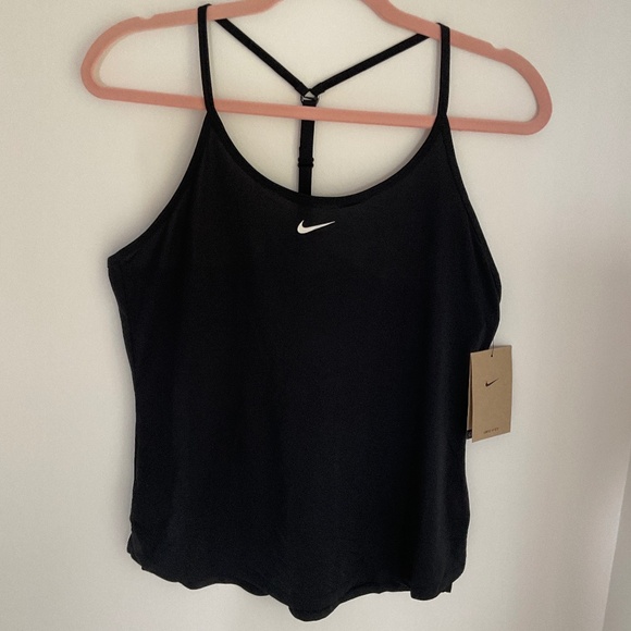 NWT Nike Dri Fit Miler Racerback Athletic Tank Top Size Medium in Black - Picture 1 of 7